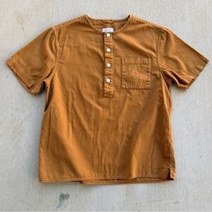 Saturdays New York City Henley Work Shirt Men Size Large Duck Canvas